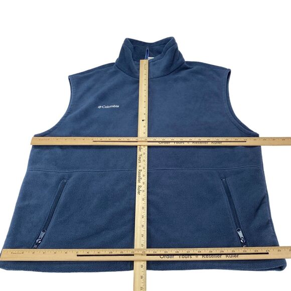 Columbia Vest Men's Tall XL Fleece Polyester Sleeveless Logo Full Zipper - Picture 3 of 16